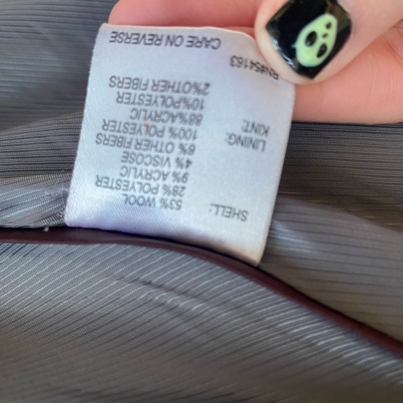 Calvin Klein Classic Black Wool Coat - Picture 3 of 3